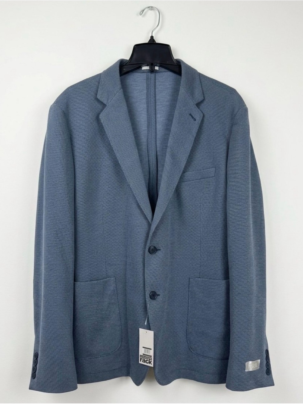 Slate Blue Knit Two-Button Sport Coat